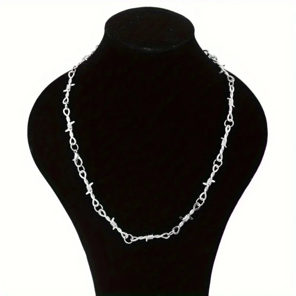Barbed Wire Choker Necklace
