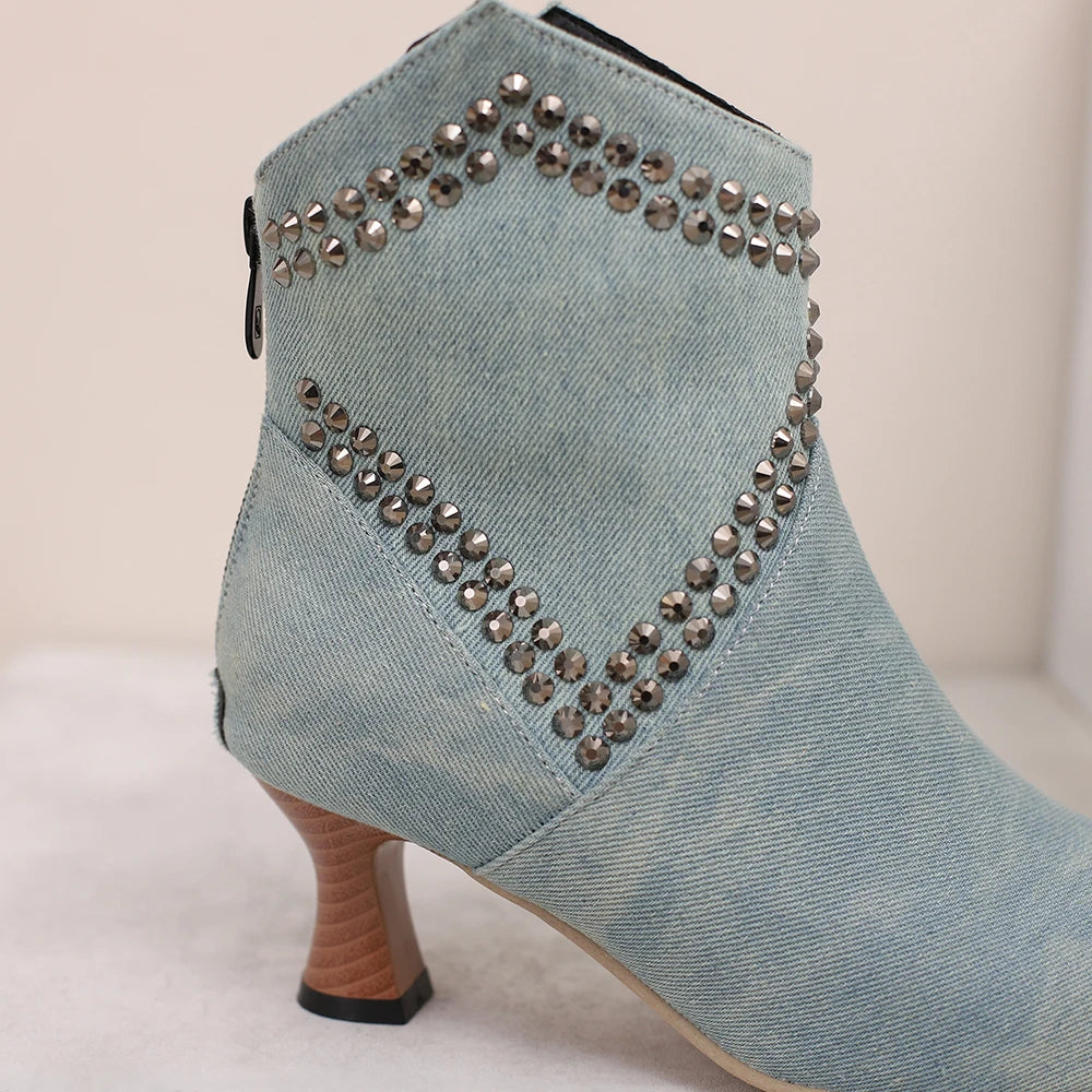 Valeria Vegan-Leather Mid-Calf Heel Boot