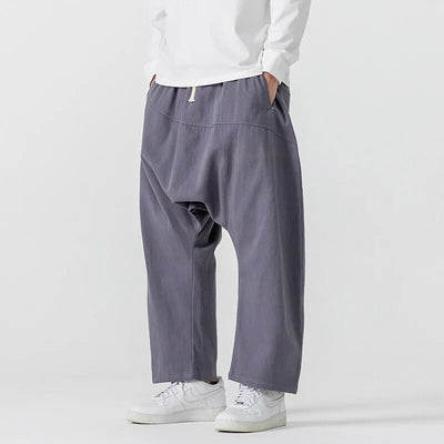 Riku Cotton-Linen Baggy Pants – Men’s Wide Leg Streetwear