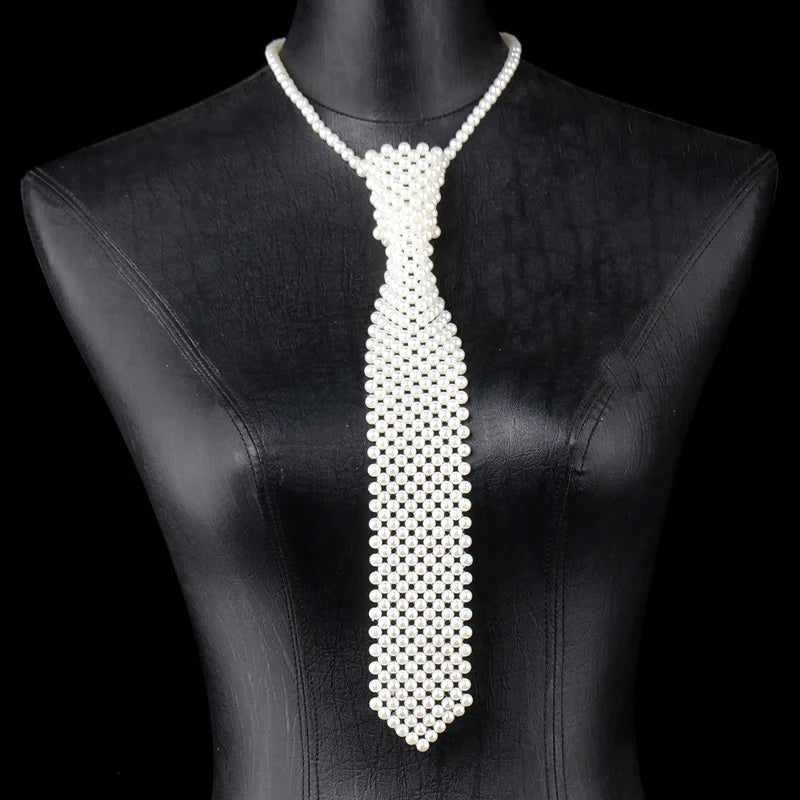 Pearl Tie Necklace