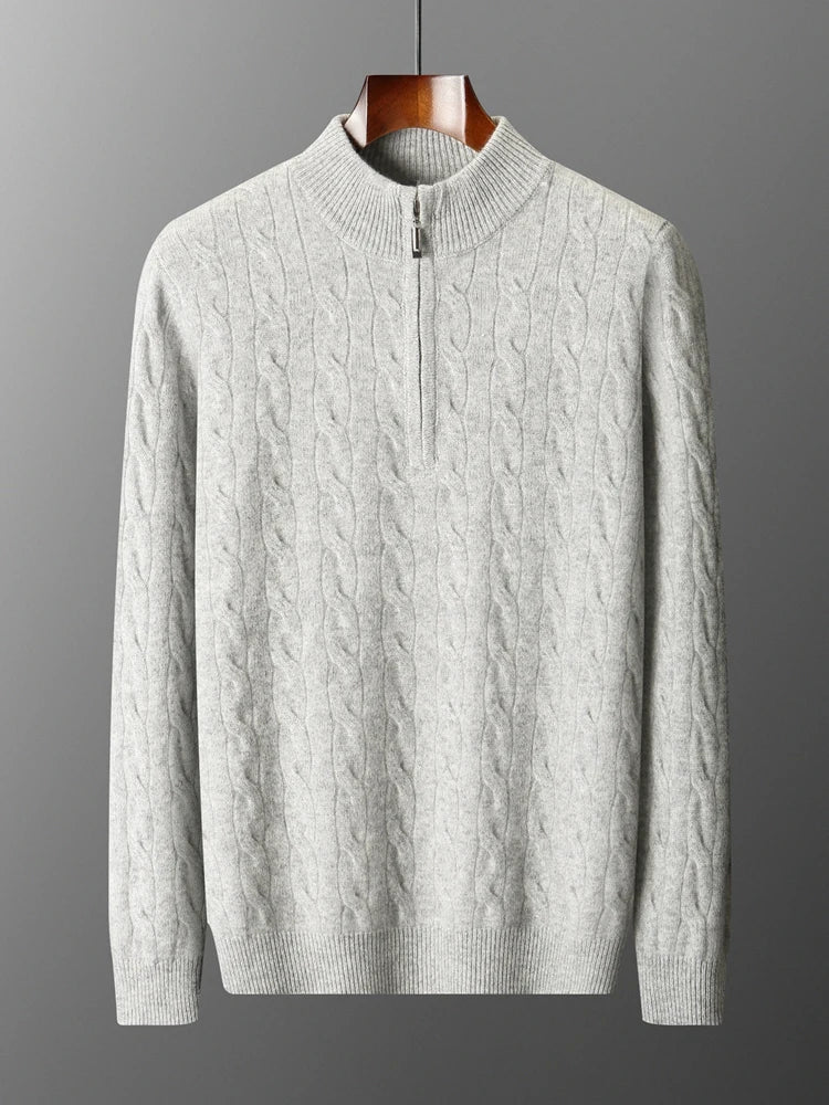Lorenzo Merino Wool Half-Zip Sweater