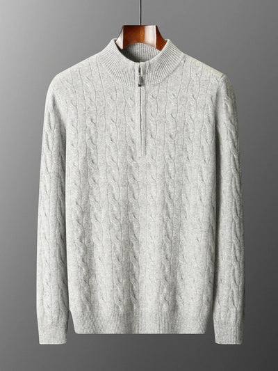 Lorenzo Merino Wool Half-Zip Sweater