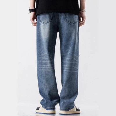 Ryder Cotton Baggy Jeans – Men’s Ripped Straight-Leg Denim