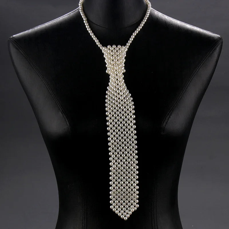 Pearl Tie Necklace