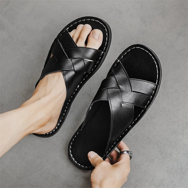 Yanis Leather Slide