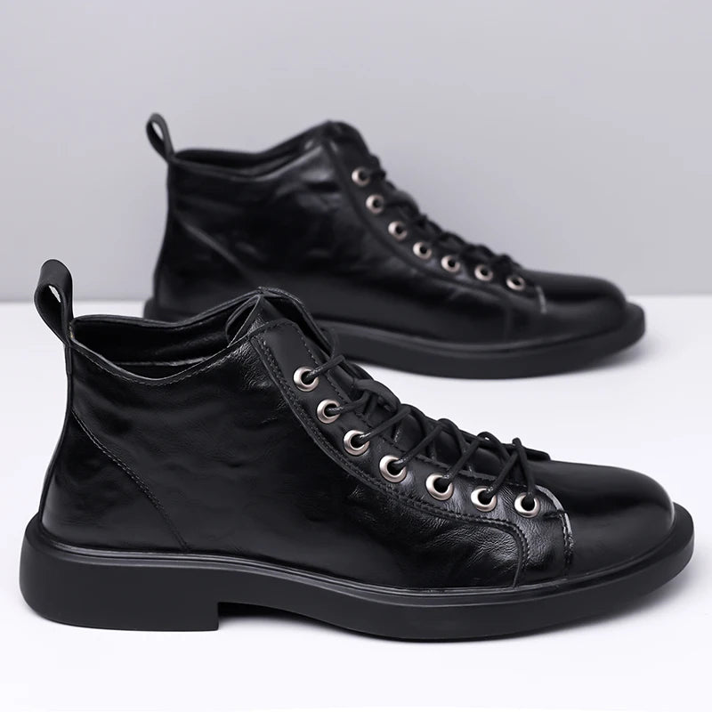 Lorenzo Full Grain Leather Lace Boots