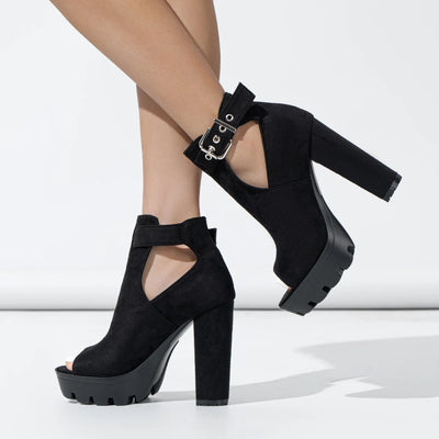 Selena Gladiator Sandals – Women's Waterproof High Block Heels