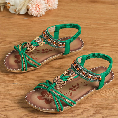 Giulia Beaded Slingback Sandals – Cushioned Footbed Slip-On