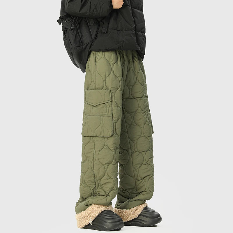 Wide Leg Fleece-Lined Pants