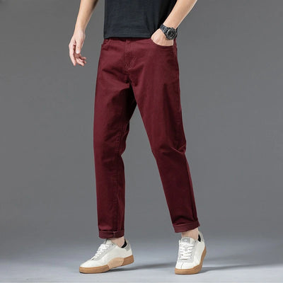 Noah Cotton Straight-Leg Pants