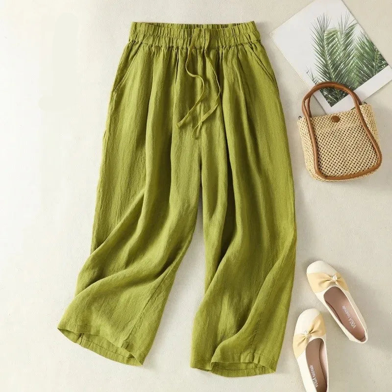 Clara Wide Leg Linen Pants