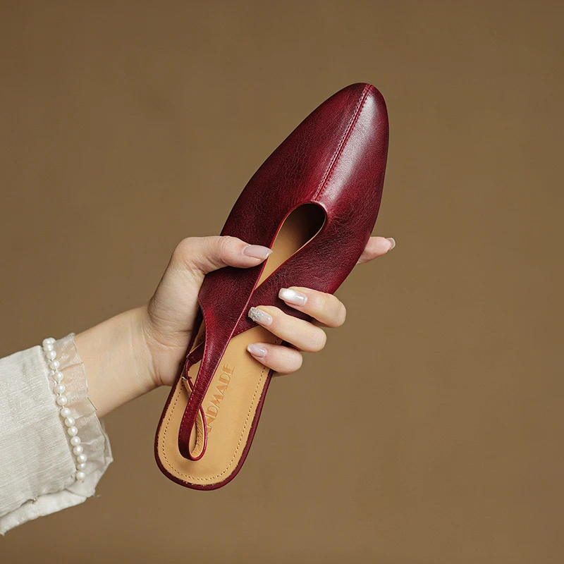 Alessia Genuine Leather Slingback Flats