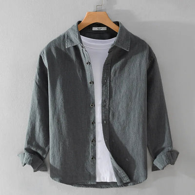 Rico Linen Shirt – Men’s Breathable Casual Long Sleeve Top