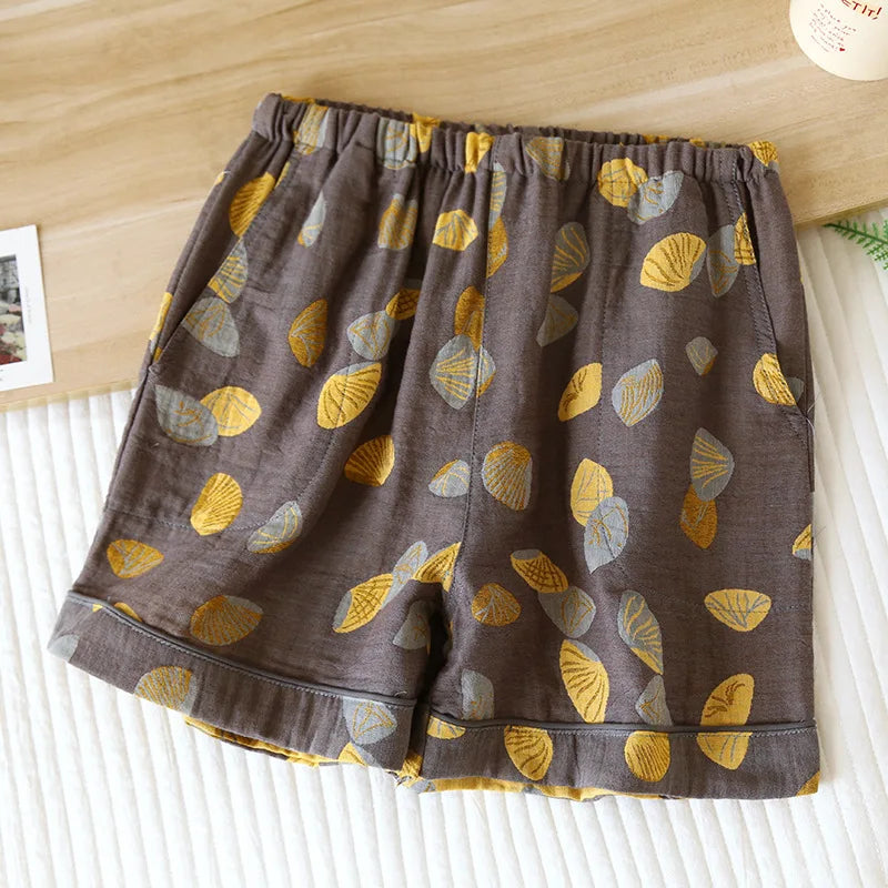 Vintage Print Cotton Short