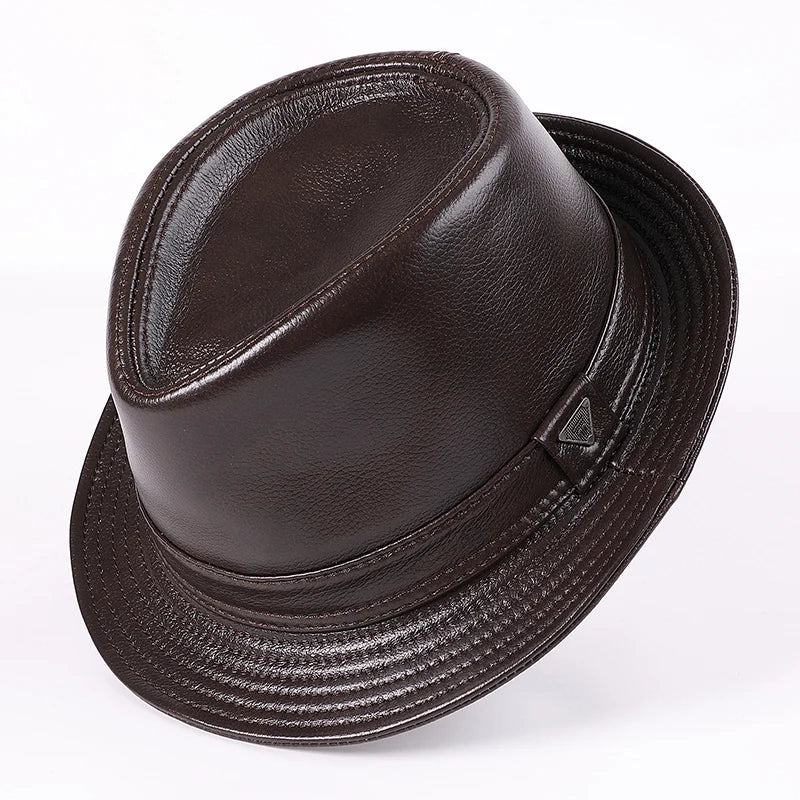 Harrison Genuine Leather Fedora
