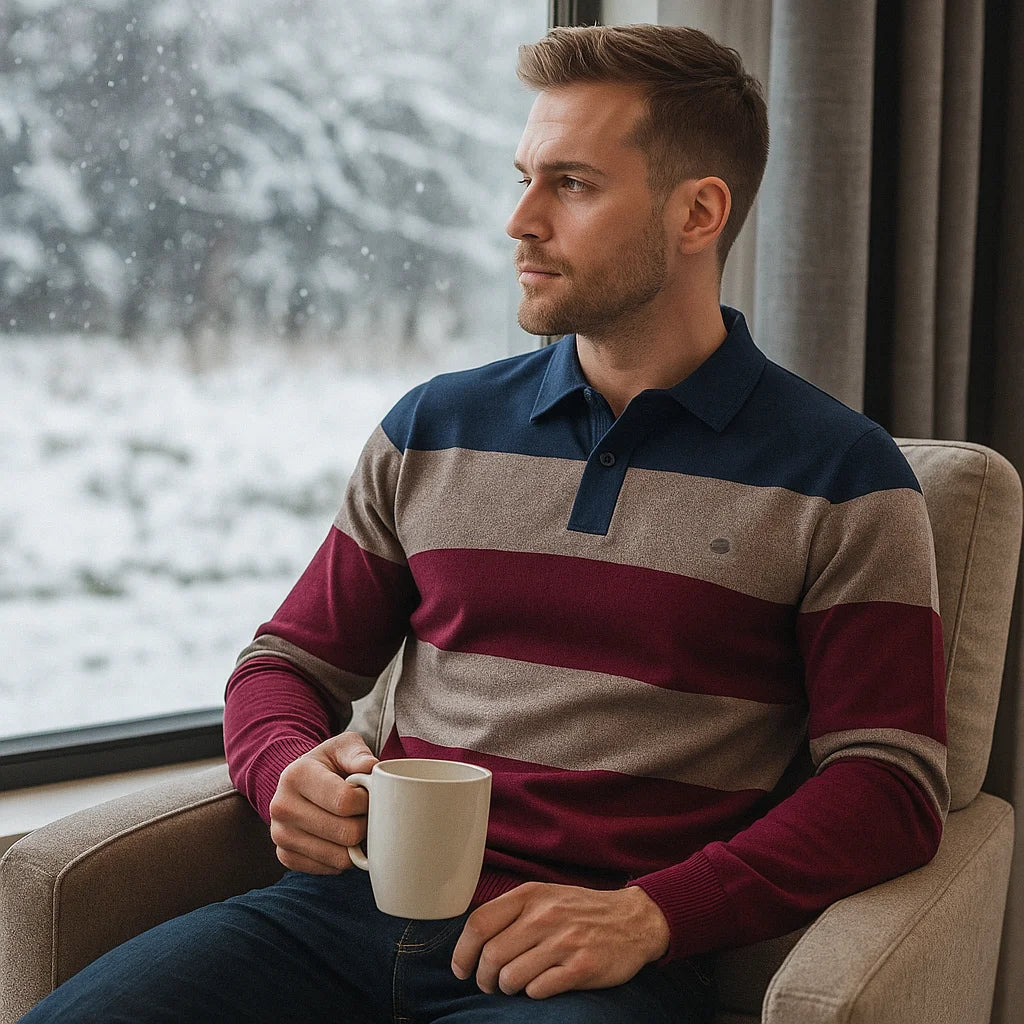 Enzo Cotton Polo Sweater