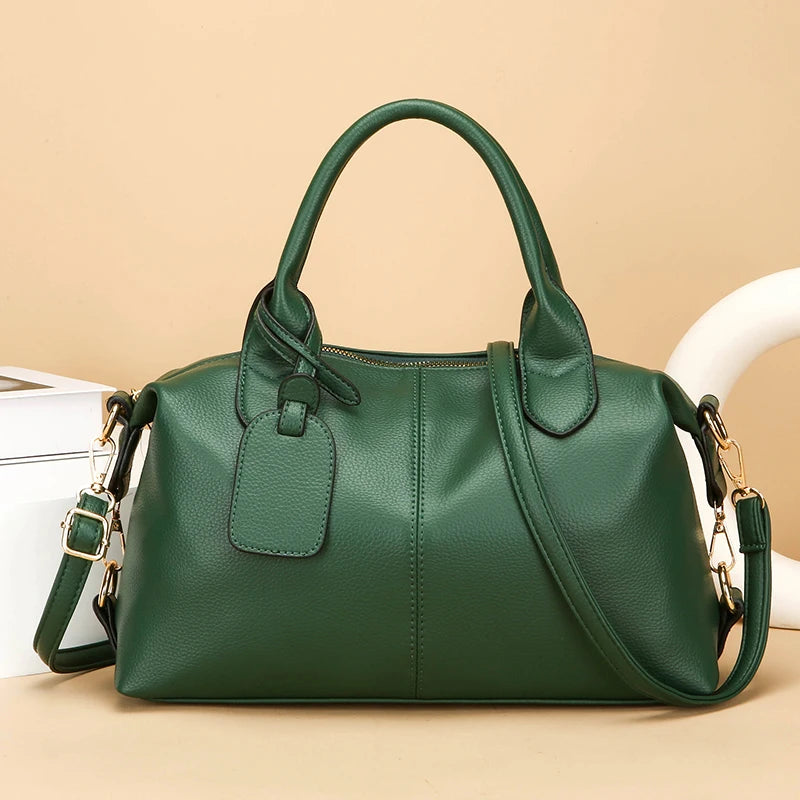 Mia Soft Leather Shoulder Bag