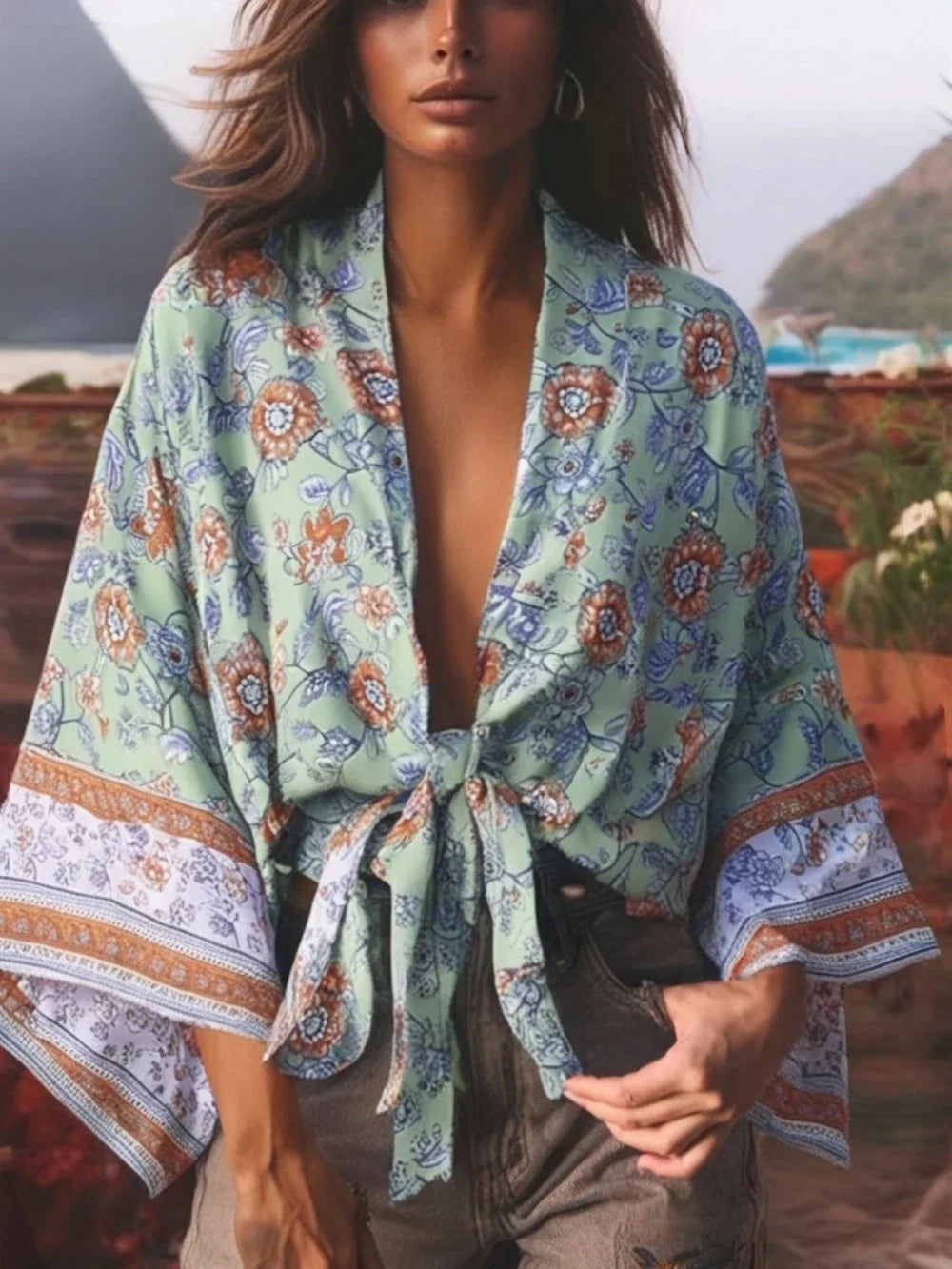 Floral Kimono Blouse