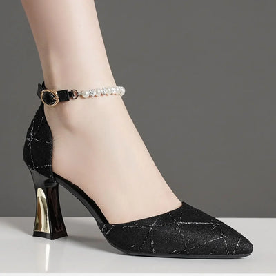 Mia Bead Strap Heels