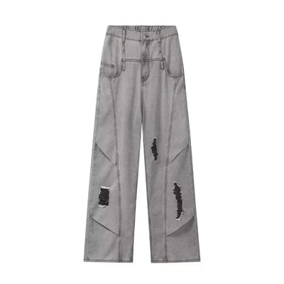 Axel Denim Baggy Jeans - Men’s Ripped Wide-Leg Stretch Fit