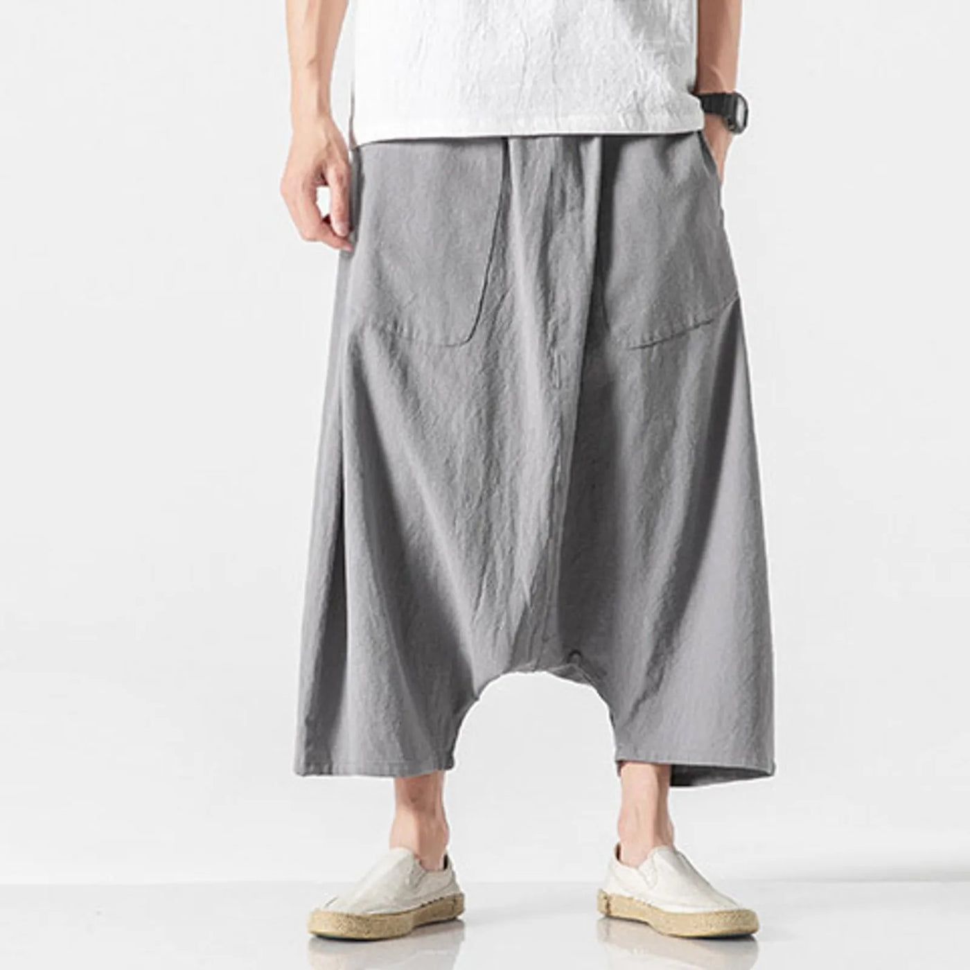 Theo Drop Crotch Cotton Shorts