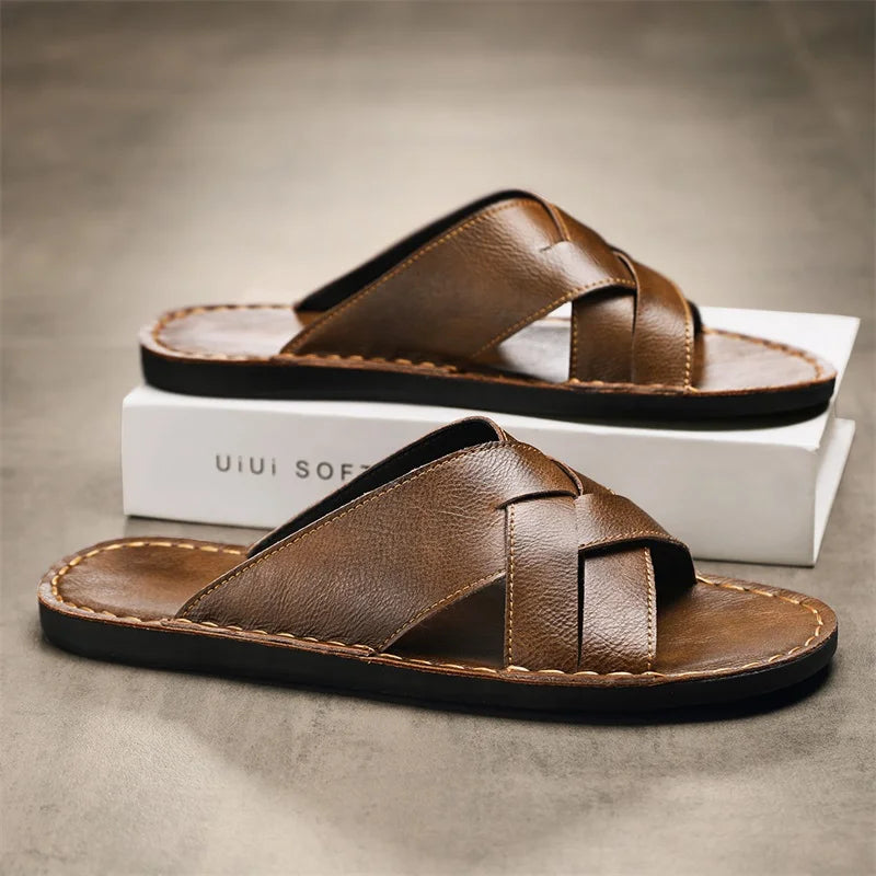 Yanis Leather Slide