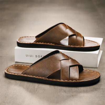 Yanis Leather Slide
