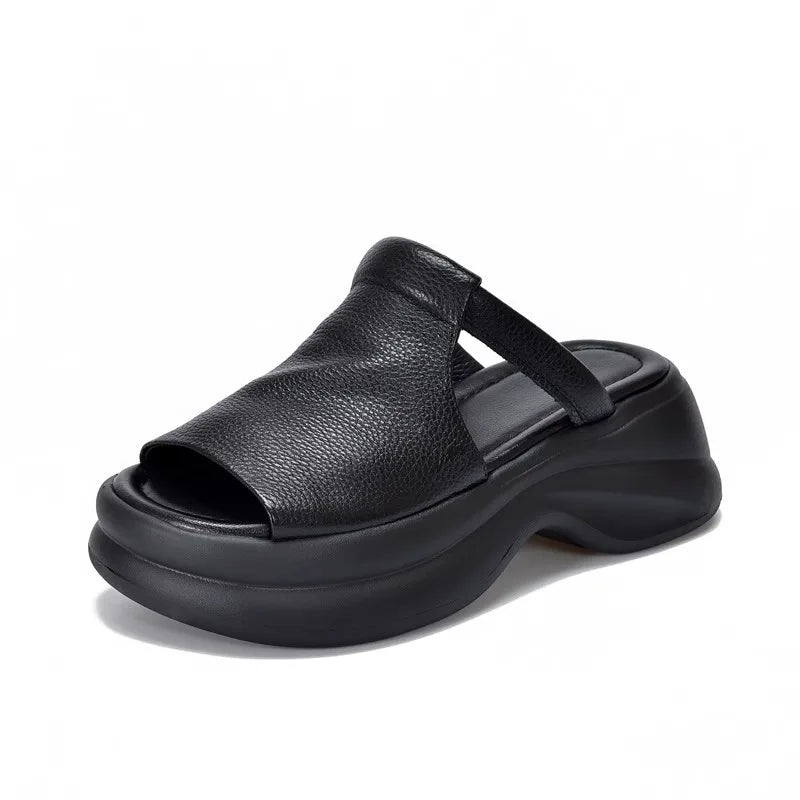 Emma Leather Orthopedic Sandals – Women’s Cushioned Rubber Sole