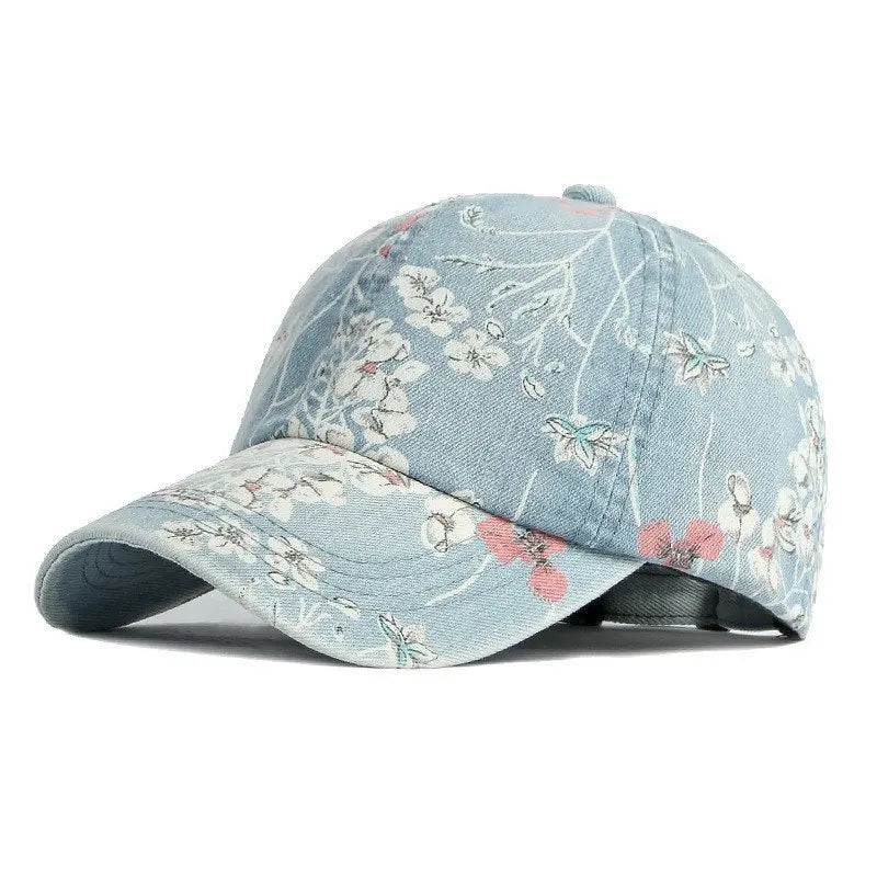 Flora Denim Baseball Cap