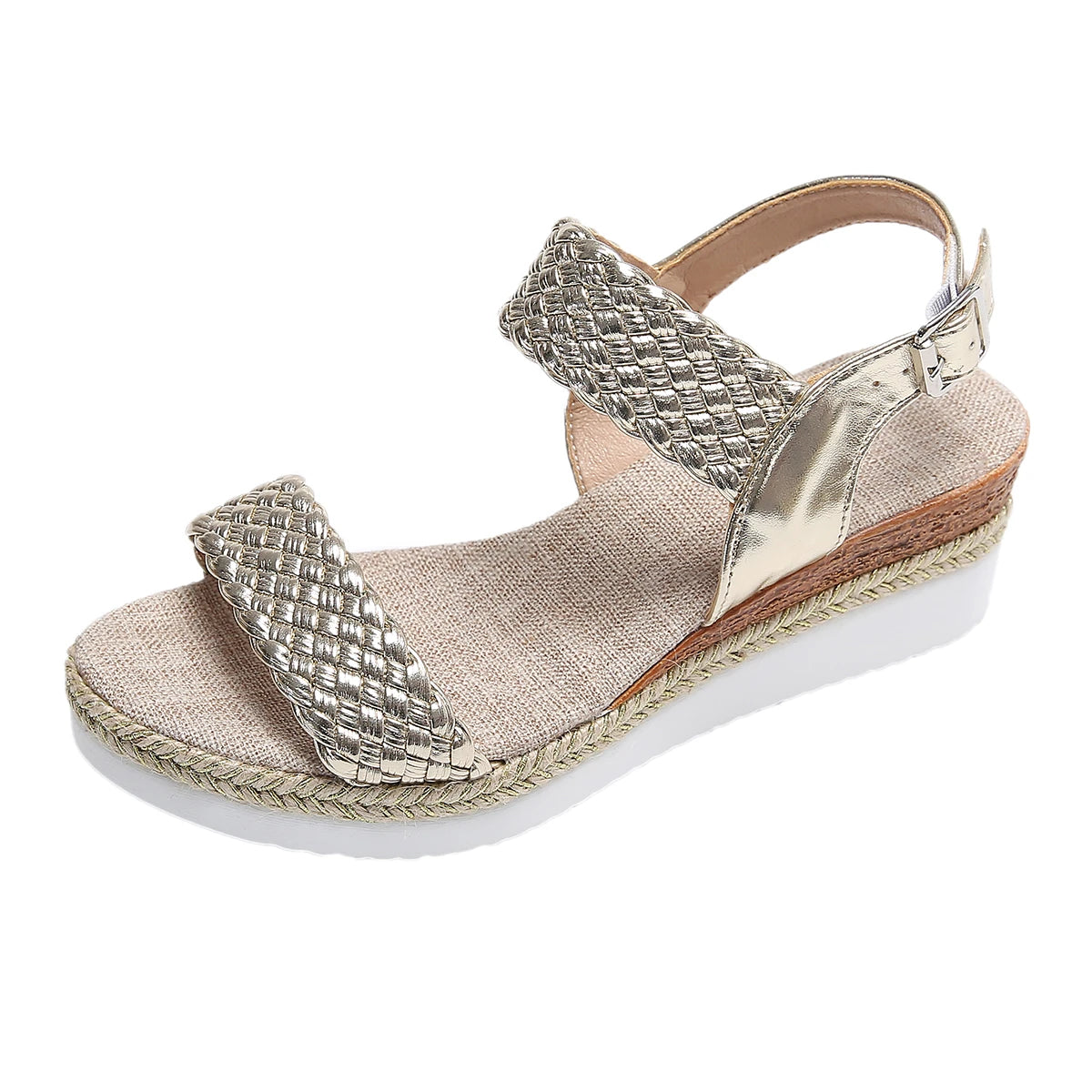 Saphir Woven Comfort Sandals – Women’s Braided Platform Slip-Ons