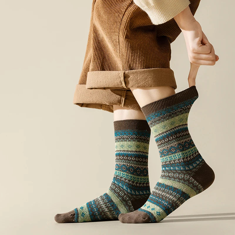 Freja Nordic Knit Socks – Set of Three