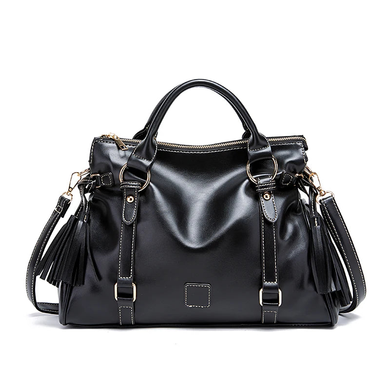 Milano Polished Leather Tote Bag