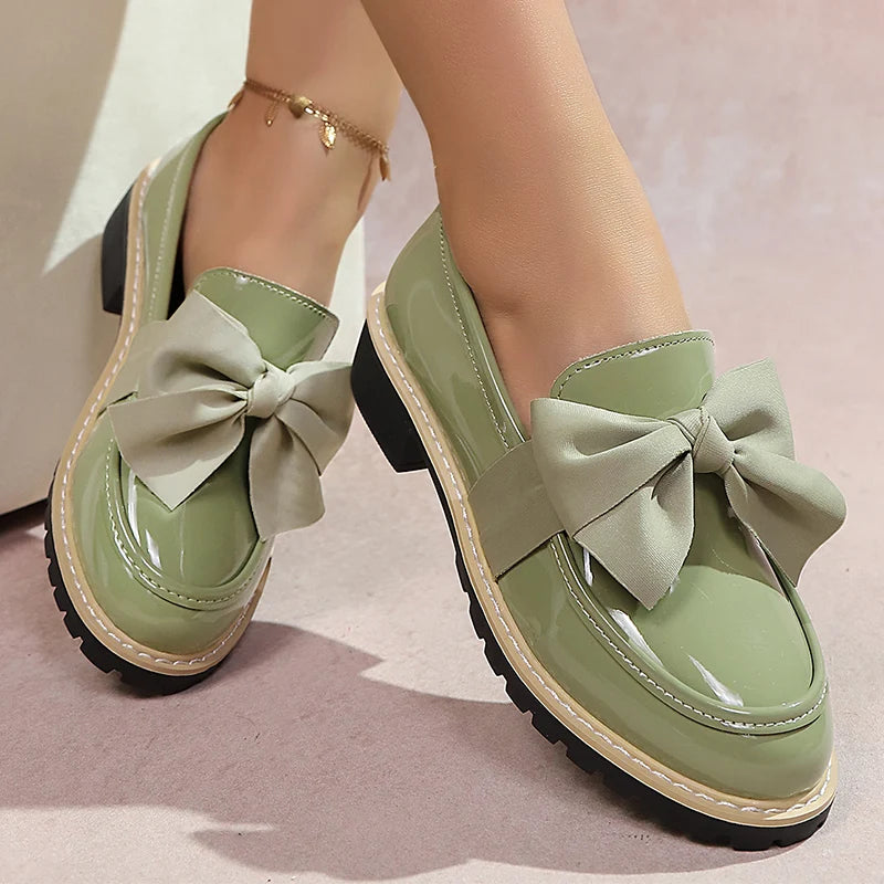 Carmen Bow Platform Loafers