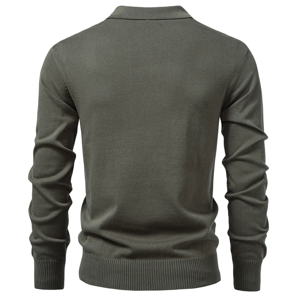 Alessio Zip  Textured Polo