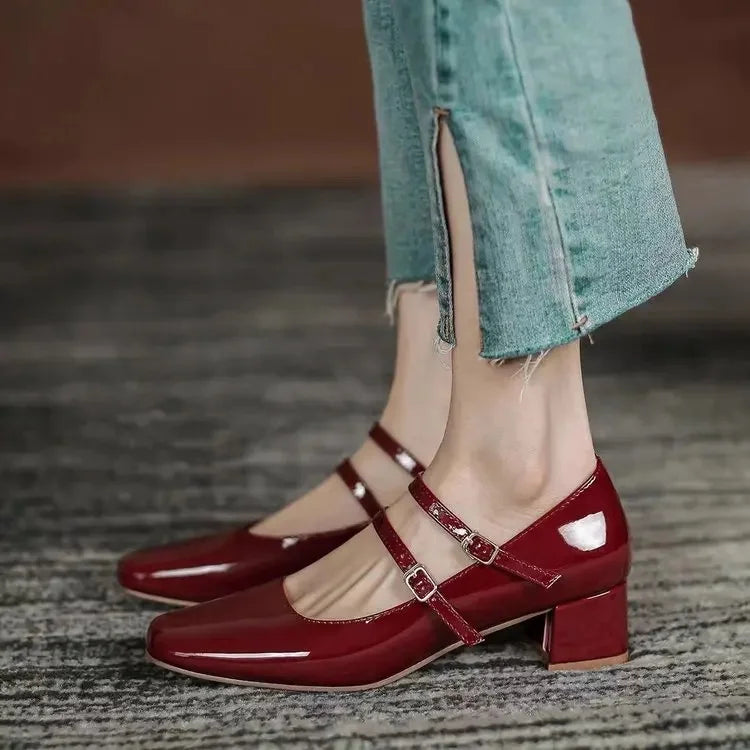 Gianna Square-Toe Mary Jane Shoes