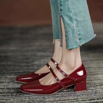 Gianna Square-Toe Mary Jane Shoes