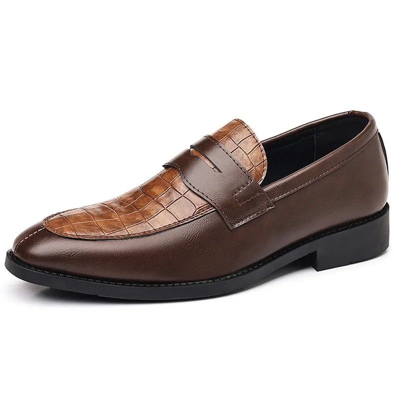 Leo Textured Oxford Loafers