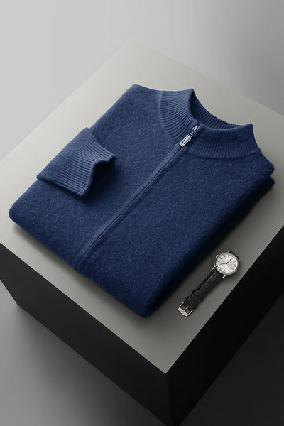 Lorenzo Cashmere Blend Zip Cardigan