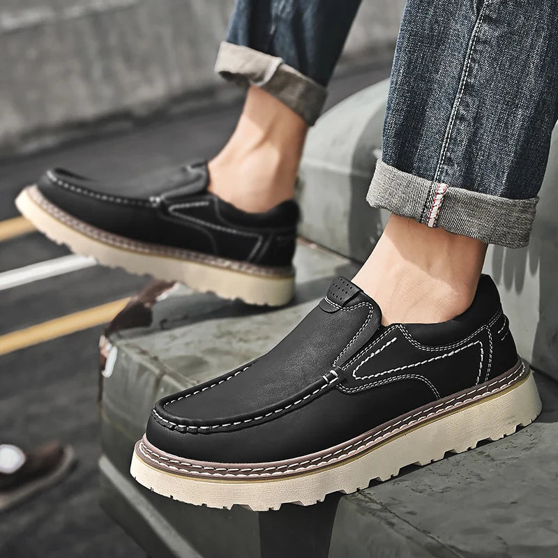 Vittorio Leather Slip-On Oxfords