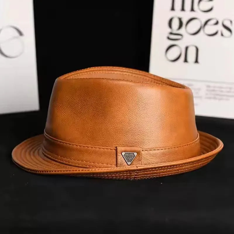 Harrison Genuine Leather Fedora