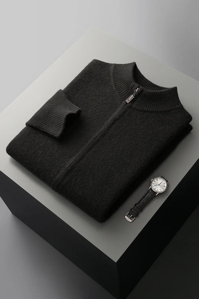 Lorenzo Cashmere Blend Zip Cardigan