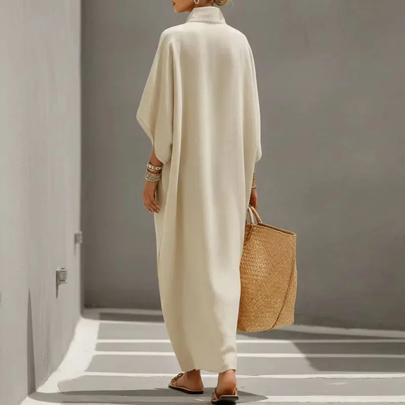 Mia Dress Elegant Linen Blend Loose Fit