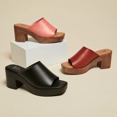 Solene Platform Slides, Side View-Right Pair