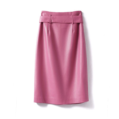Clara High Waist Leather Skirt