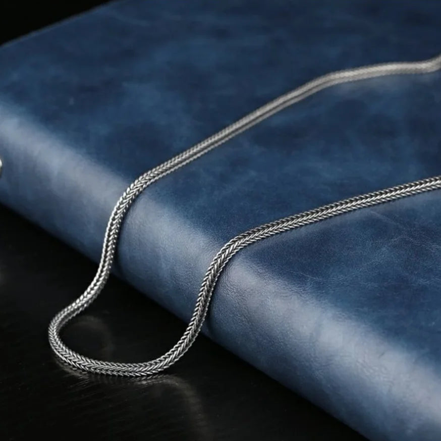 Enzo Foxtail Silver Sterling Chain