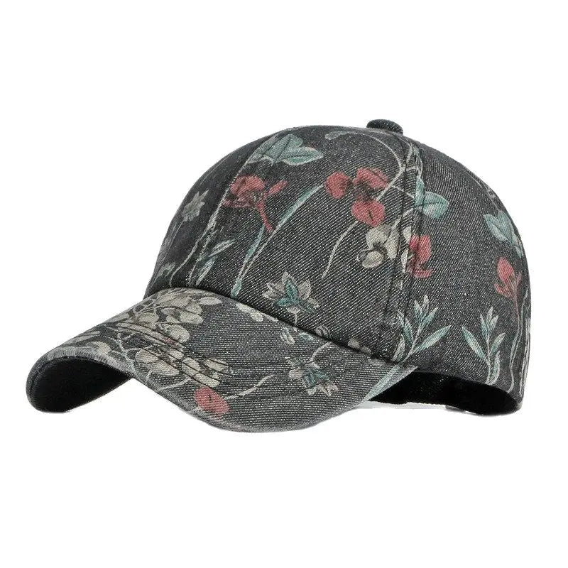 Flora Denim Baseball Cap