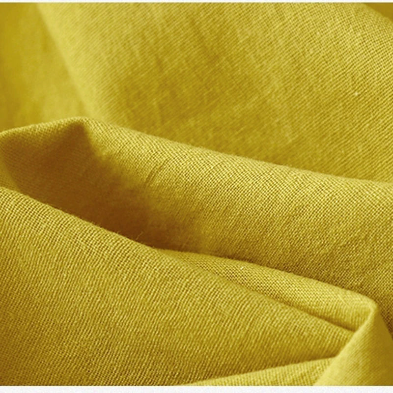 Ruffle Collar Linen Top