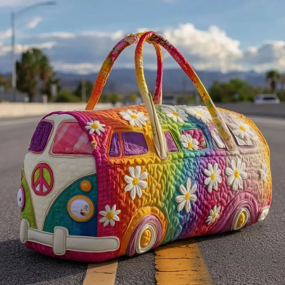 Daisy Quilted Duffle Weekend Bag