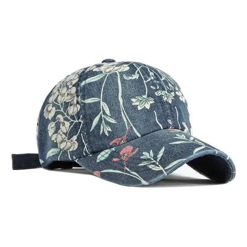 Flora Denim Baseball Cap