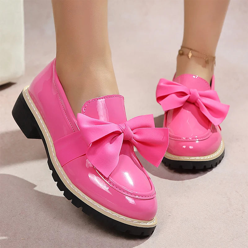 Carmen Bow Platform Loafers